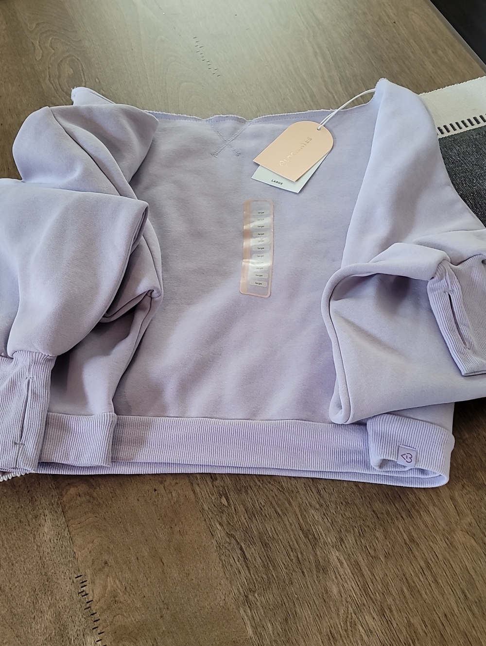 Blogilates Dance Studio Drop Shoulder Sweatshirt NWT "Evening Haze" Large